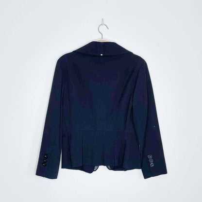 sportmax single button blazer with chiffon layer - size 8