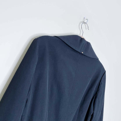 sportmax single button blazer with chiffon layer - size 8