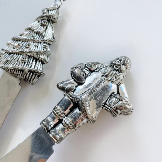 set of three stainless steel holiday spreaders