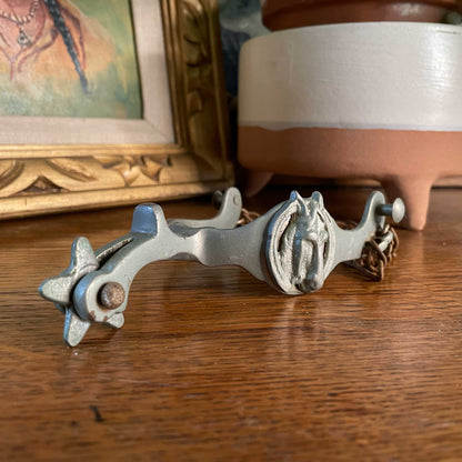 vintage horse western boot spur