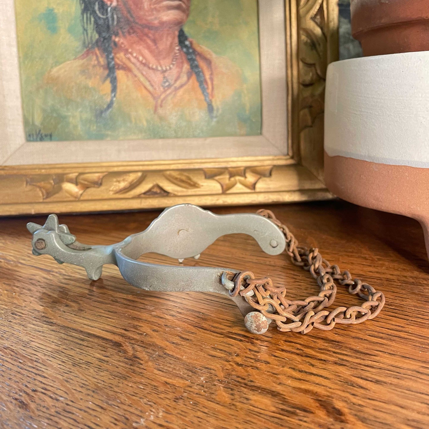 vintage horse western boot spur