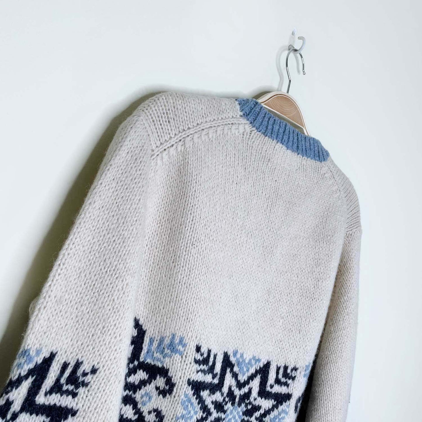 vintage squaw valley nordic snowflake knit cardigan - size medium