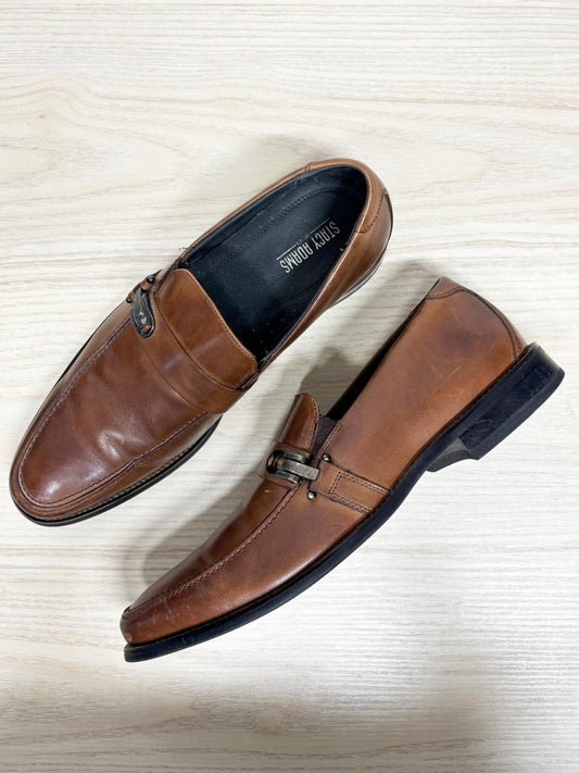 stacy adams leather slip on clasp buckle loafers - good market thrift store