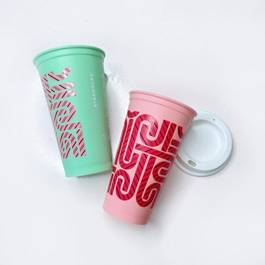 x2 starbucks 2022 colour changing holiday cups
