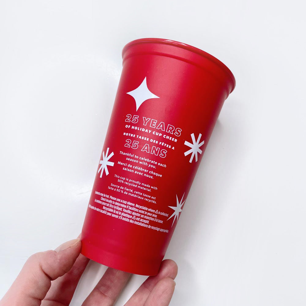starbucks 2021 stars holiday reusable red cup