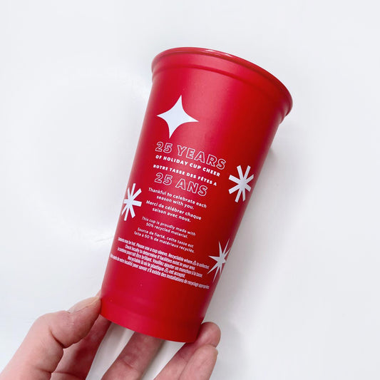starbucks 2021 stars holiday reusable red cup