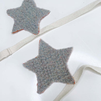 handmade boho wool star garland