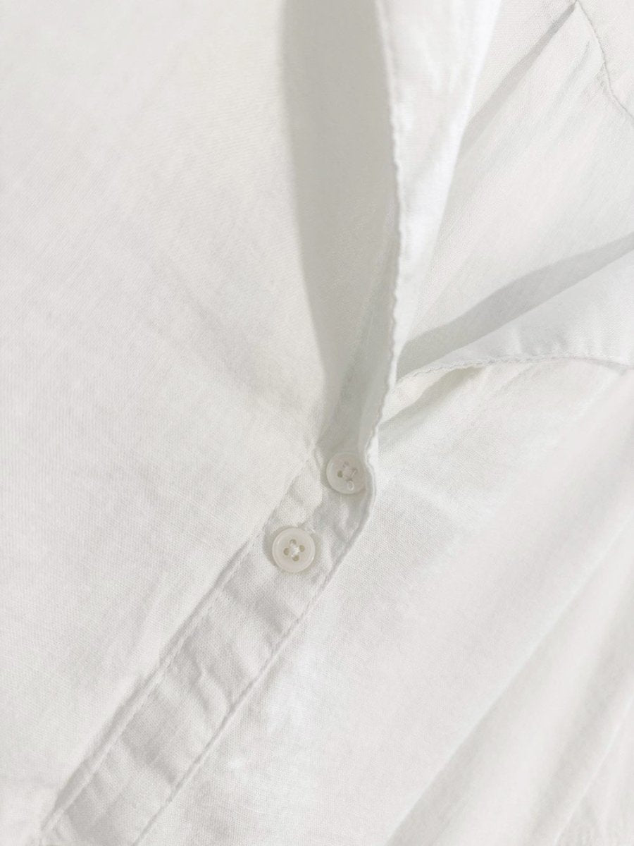stars above linen - blend boxy full button shirt - good market thrift store