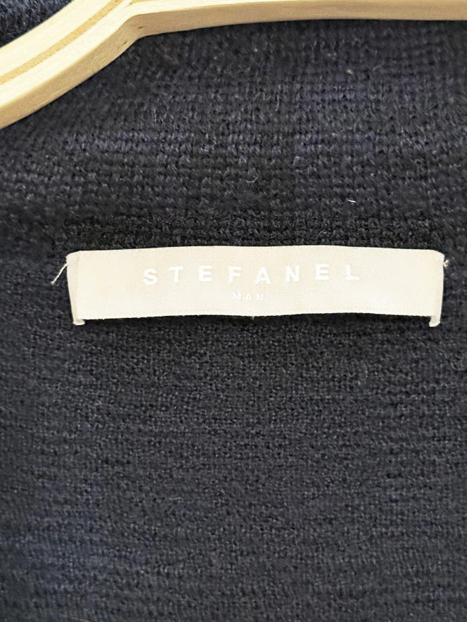 stefanel italy wool plaid full button blazer cardigan - good market thrift store