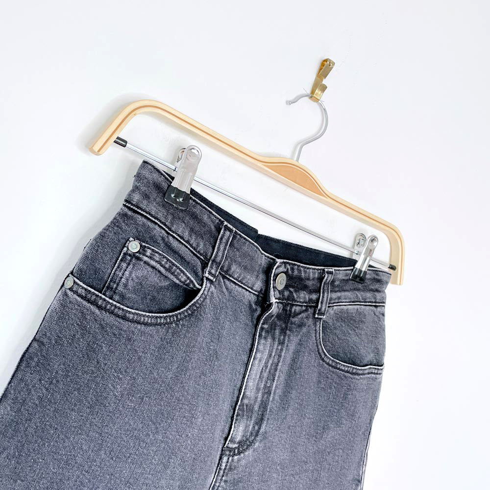 stella mccartney split raw hem straight jeans