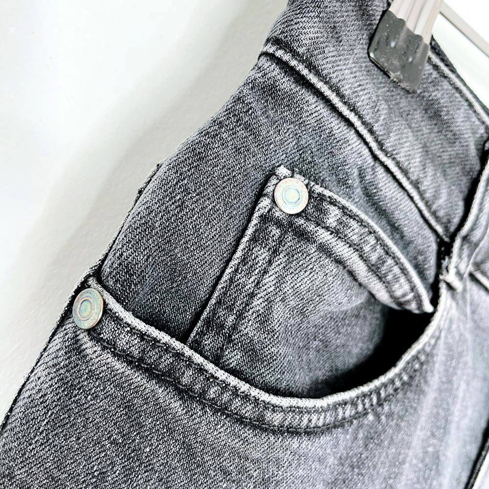 stella mccartney split raw hem straight jeans