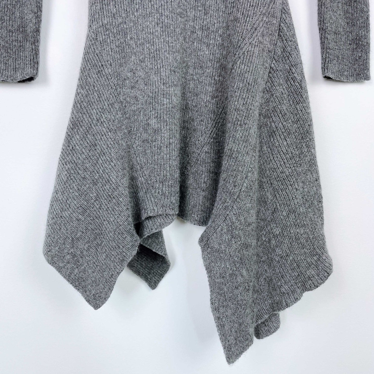 stella mccartney wool ribbed knit sharkbite sweater dress