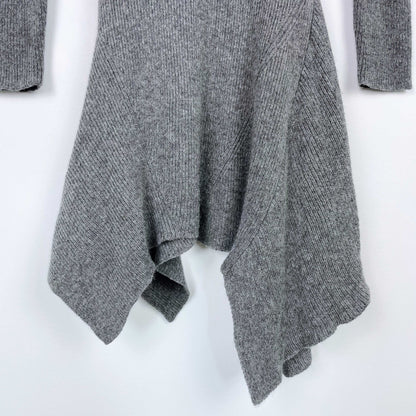 stella mccartney wool ribbed knit sharkbite sweater dress