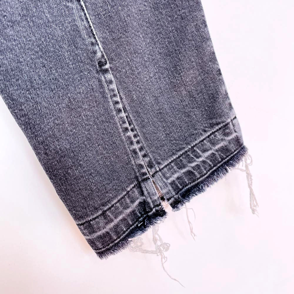 stella mccartney split raw hem straight jeans