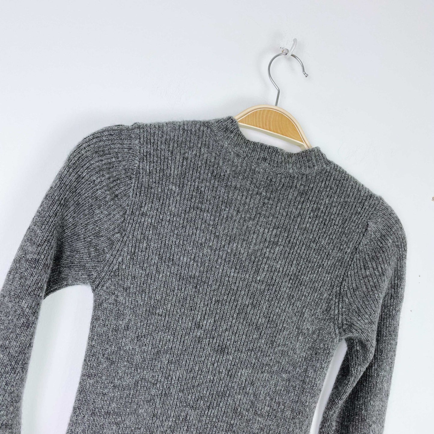 stella mccartney wool ribbed knit sharkbite sweater dress