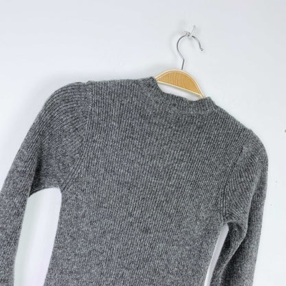 stella mccartney wool ribbed knit sharkbite sweater dress