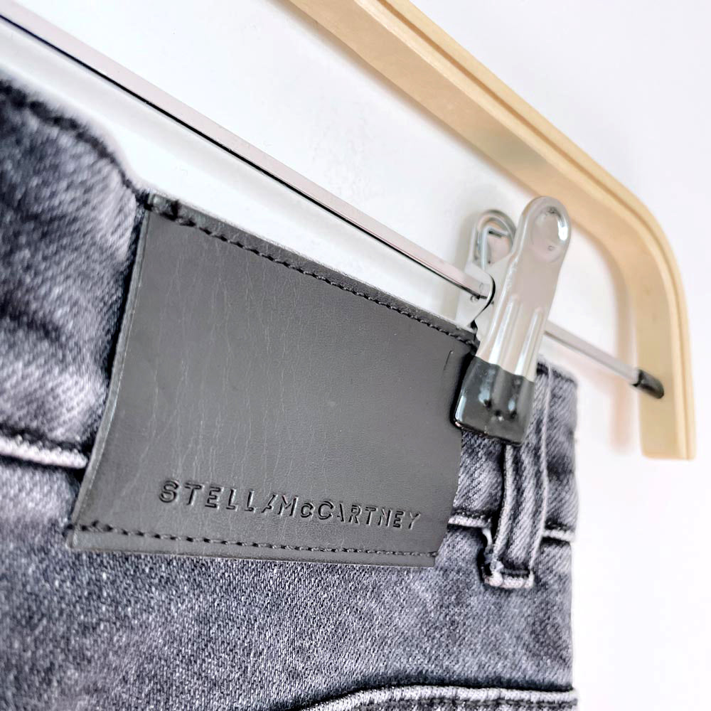stella mccartney split raw hem straight jeans