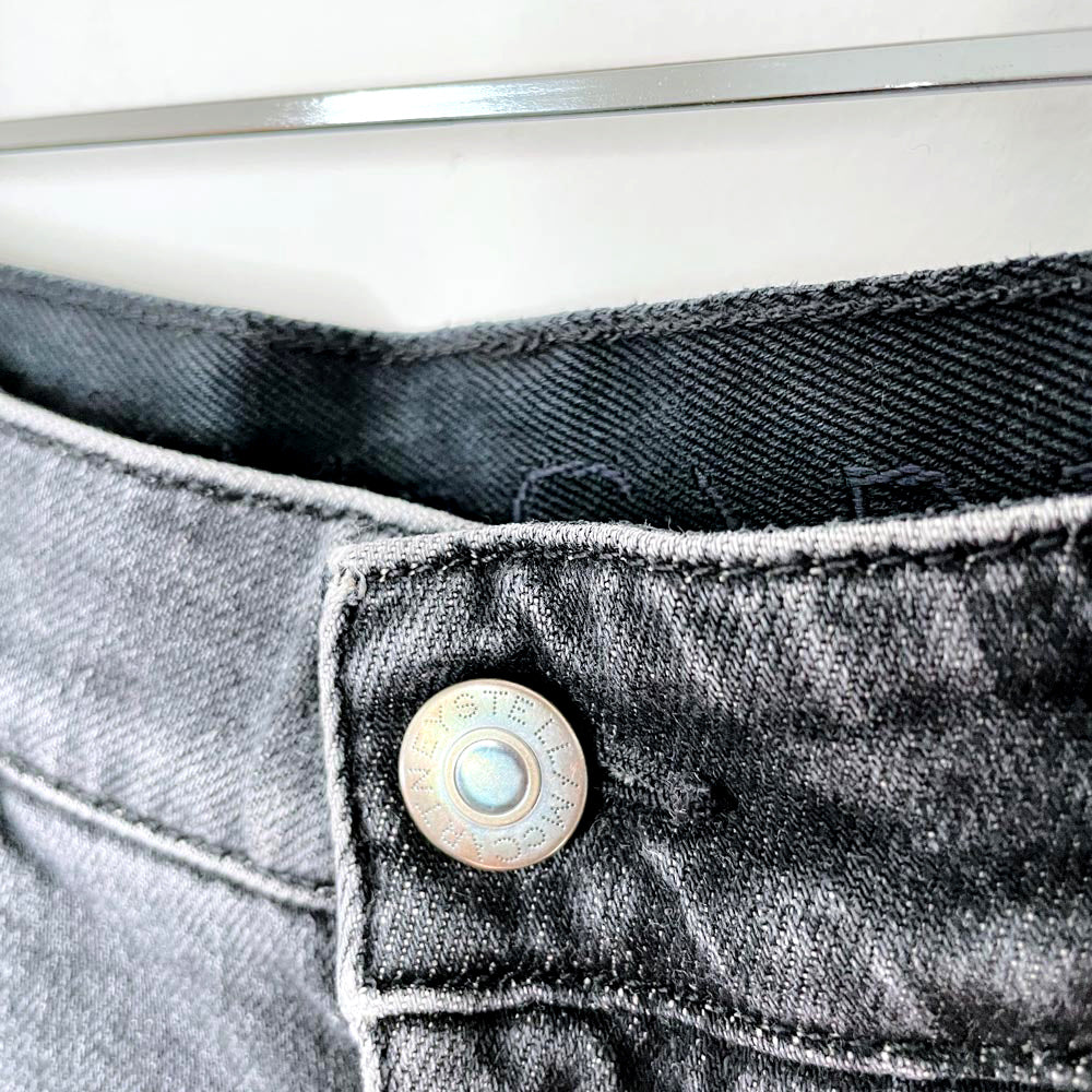 stella mccartney split raw hem straight jeans