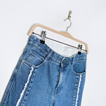 stella mccartney fringe edge straight jeans