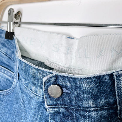 stella mccartney fringe edge straight jeans