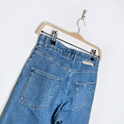 stella mccartney fringe edge straight jeans