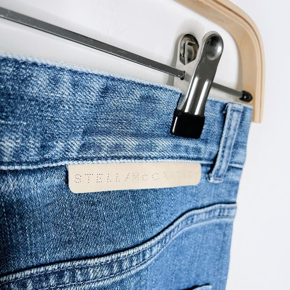 stella mccartney fringe edge straight jeans