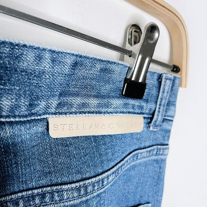 stella mccartney fringe edge straight jeans