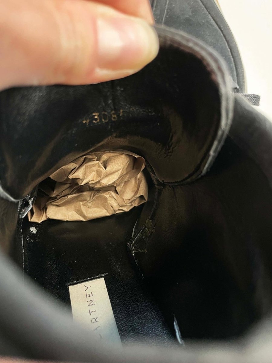 stella mccartney brody suede + faux leather platform boots - good market thrift store