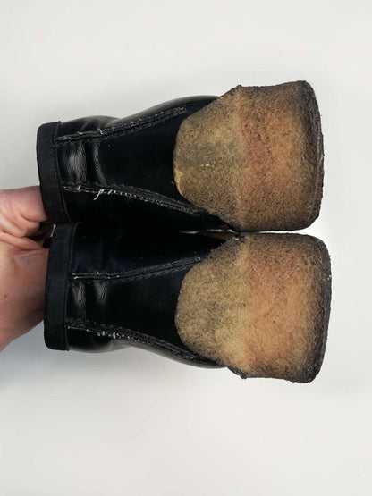 stella mccartney brody suede + faux leather platform boots - good market thrift store
