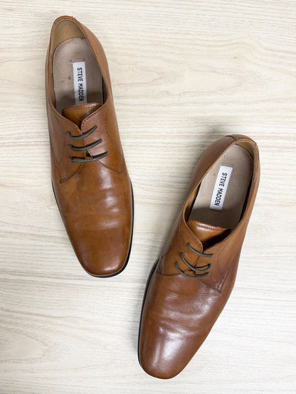 steve madden havin brown leather square toe dress shoe - good market thrift store