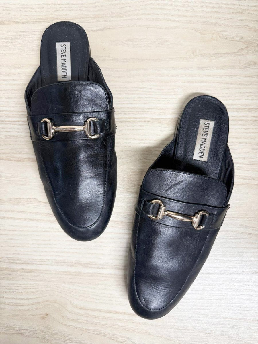 steve madden kandi leather horsebit mule - good market thrift store