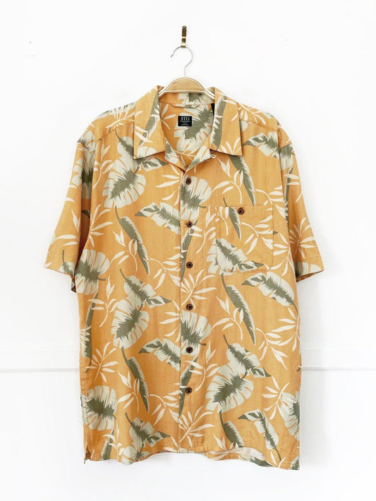 sto susquehanna trail outfitters 100% silk full button cabana shirt - good market thrift store