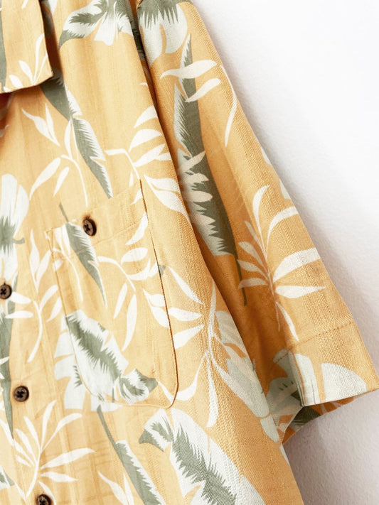 sto susquehanna trail outfitters 100% silk full button cabana shirt - good market thrift store