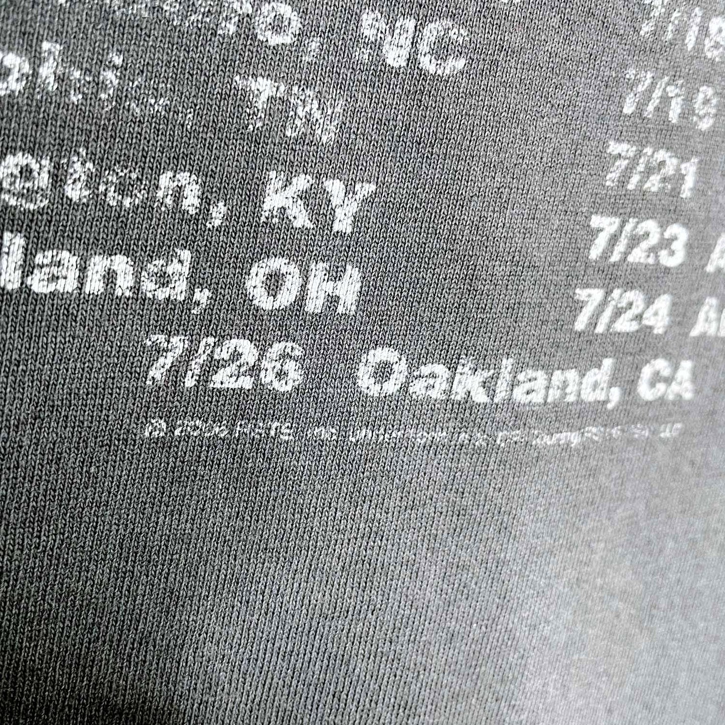 rolling stones 2006 us tour '78 band tee - size medium