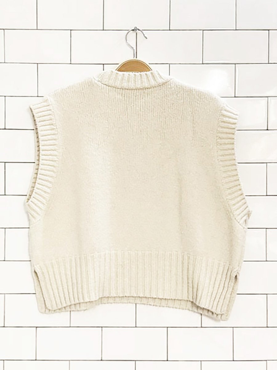 stradivarius chunky oversized boxy knit vest - good market thrift store