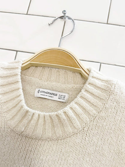 stradivarius chunky oversized boxy knit vest - good market thrift store