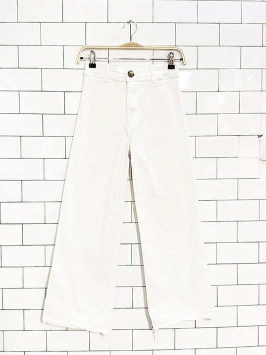 stradivarius high - rise raw hem wide leg jeans - good market thrift store