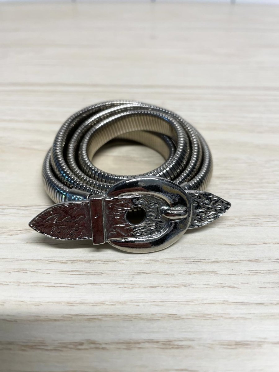 stretchy metal chain waist belt - good market thrift store