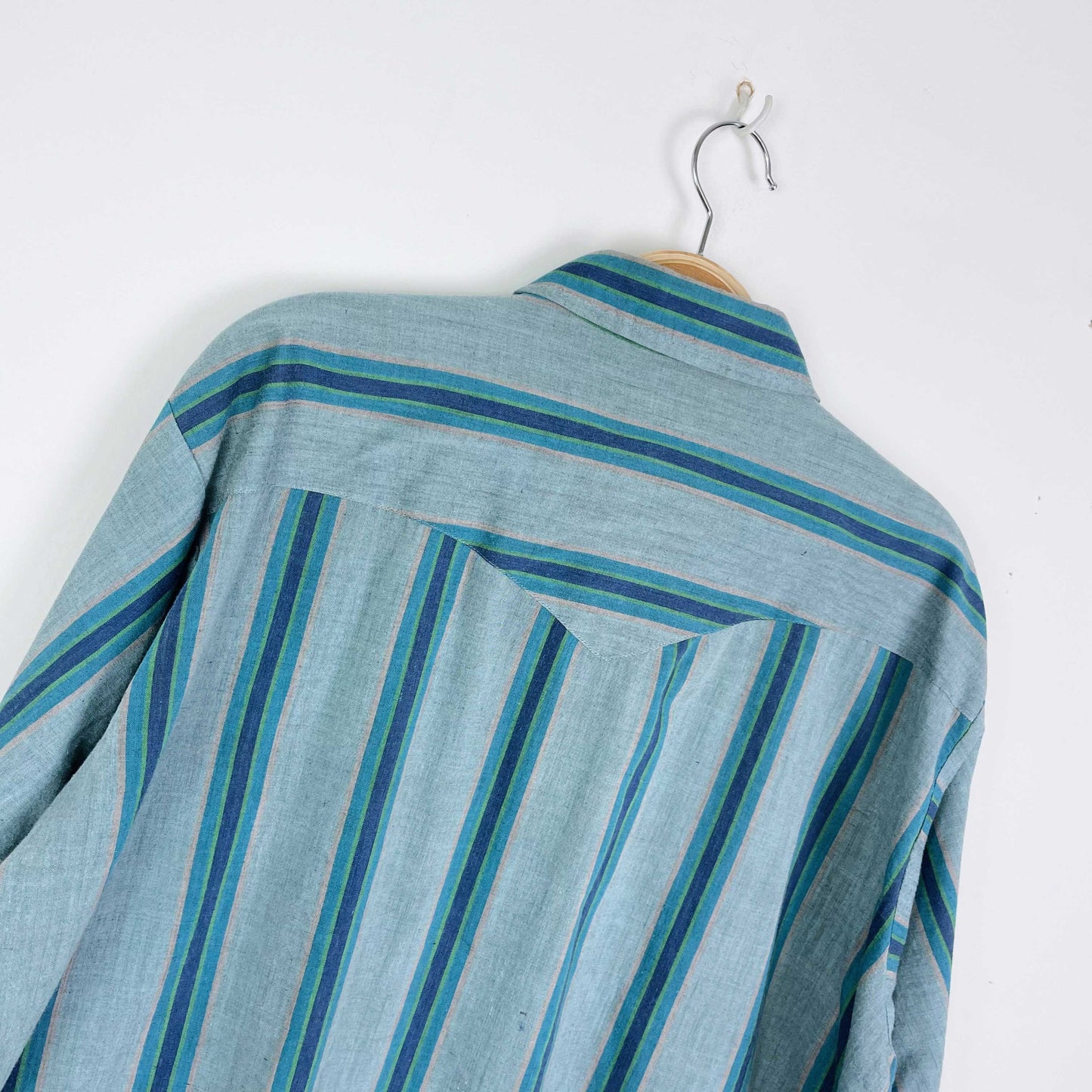 vintage western craft snap button down shirt - size large