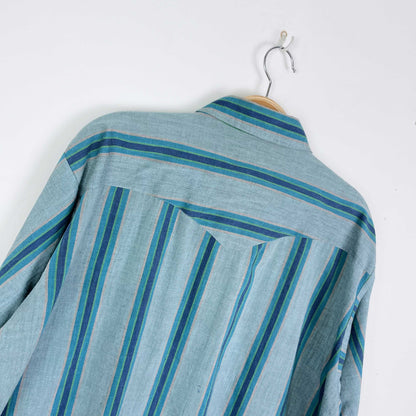 vintage western craft snap button down shirt - size large