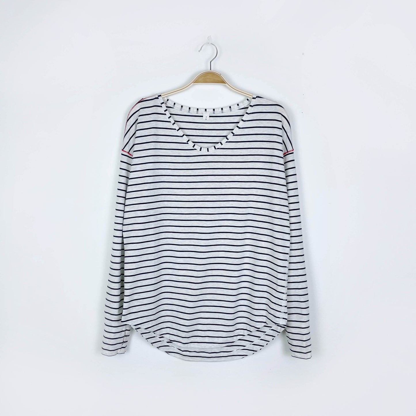 lululemon weekend long sleeve top stripe - size 8