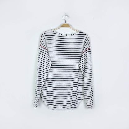 lululemon weekend long sleeve top stripe - size 8