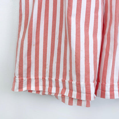 vintage maternity express striped short overalls