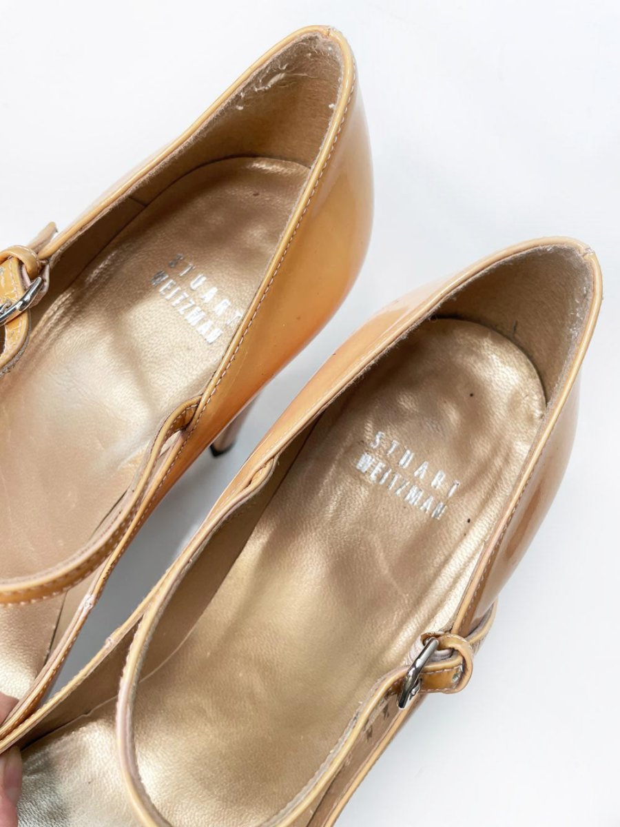 stuart weitzman capsize patent mary jane pumps - good market thrift store
