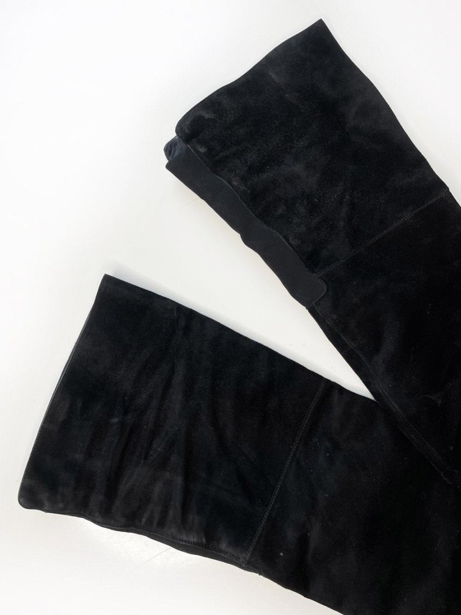 stuart weitzman hilo suede OTK low heel boots | over the knee - good market thrift store