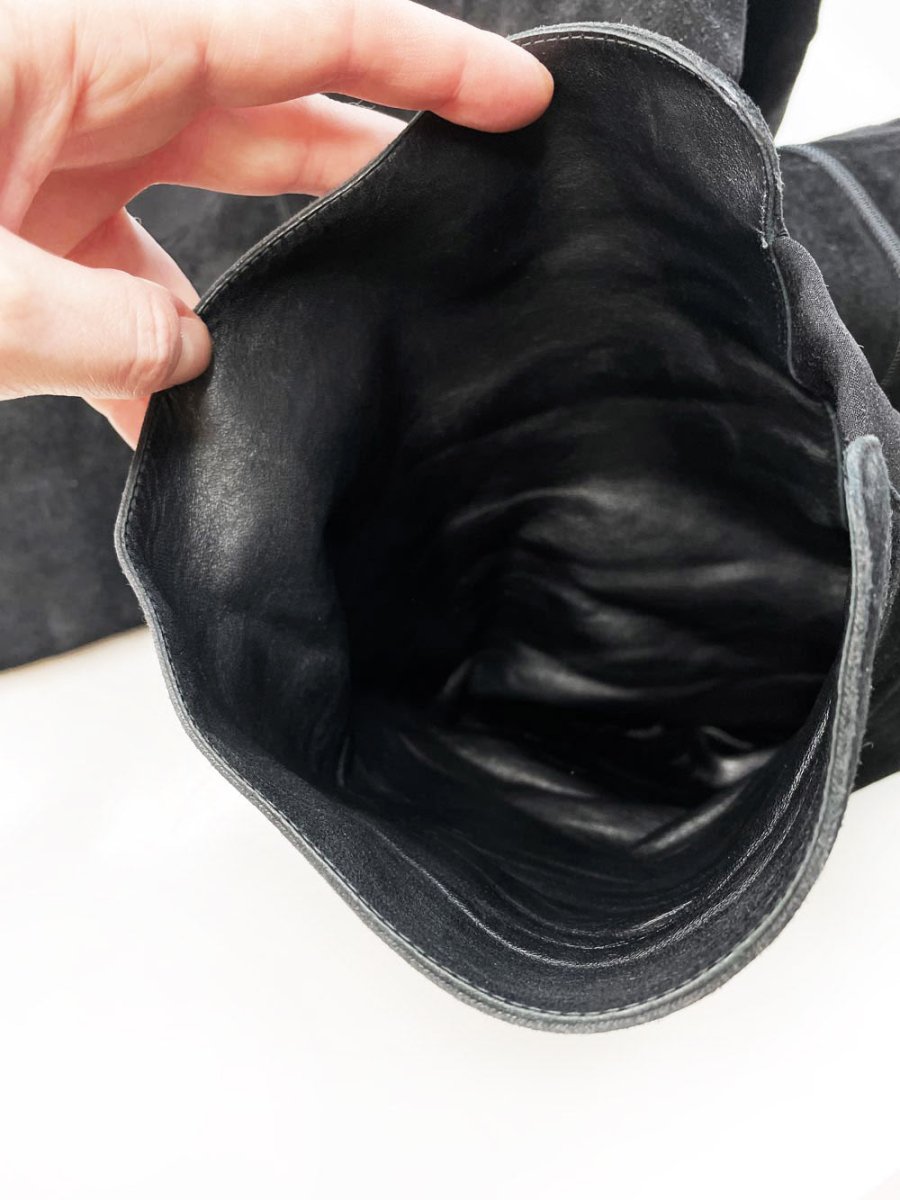 stuart weitzman hilo suede OTK low heel boots | over the knee - good market thrift store