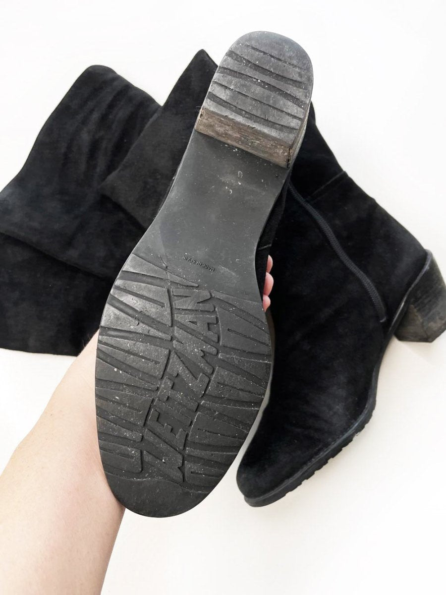 stuart weitzman hilo suede OTK low heel boots | over the knee - good market thrift store