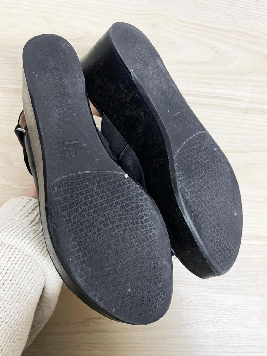 stuart weitzman leather platform sandals - good market thrift store