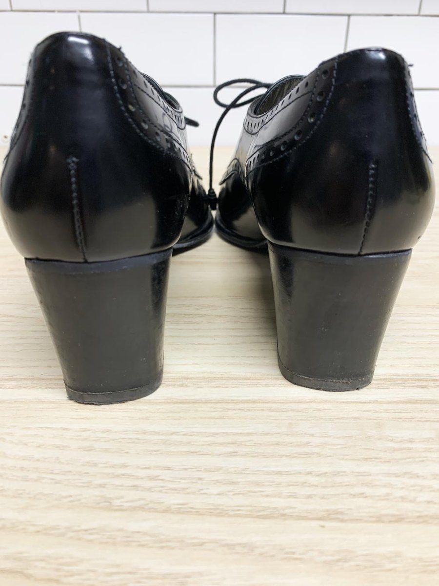 stuart weitzman tomas brogue patent leather heels - good market thrift store