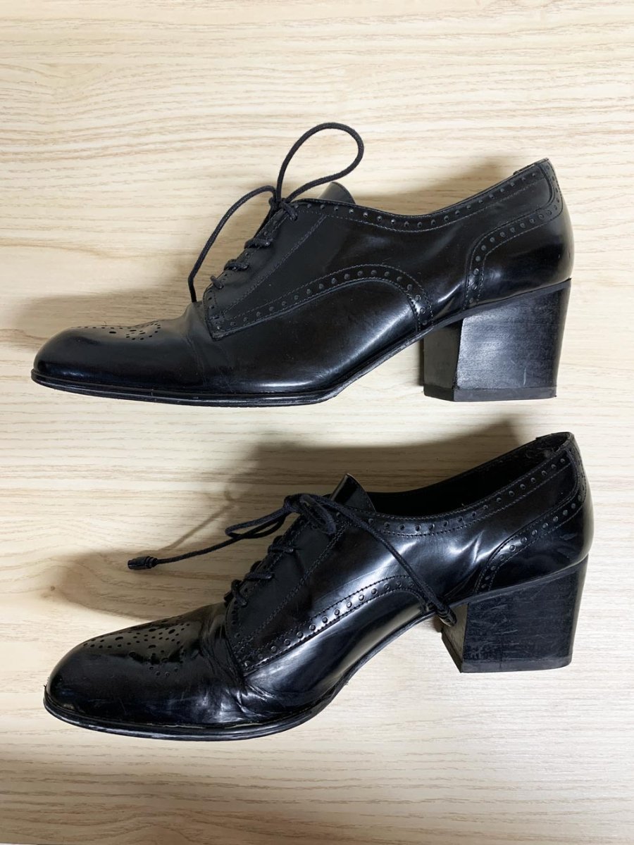 stuart weitzman tomas brogue patent leather heels - good market thrift store